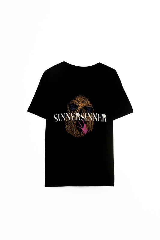SINNER OVERSIZED  BLACK T-shirt