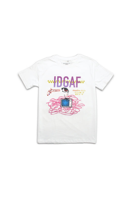 IDGAF WHITE T-shirt (UNISEX)
