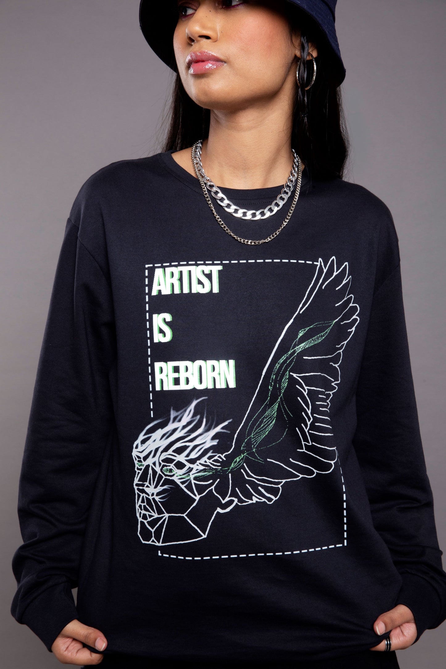 ARTIST IS REBORN  BLACK Sweatshirt (UNISEX)